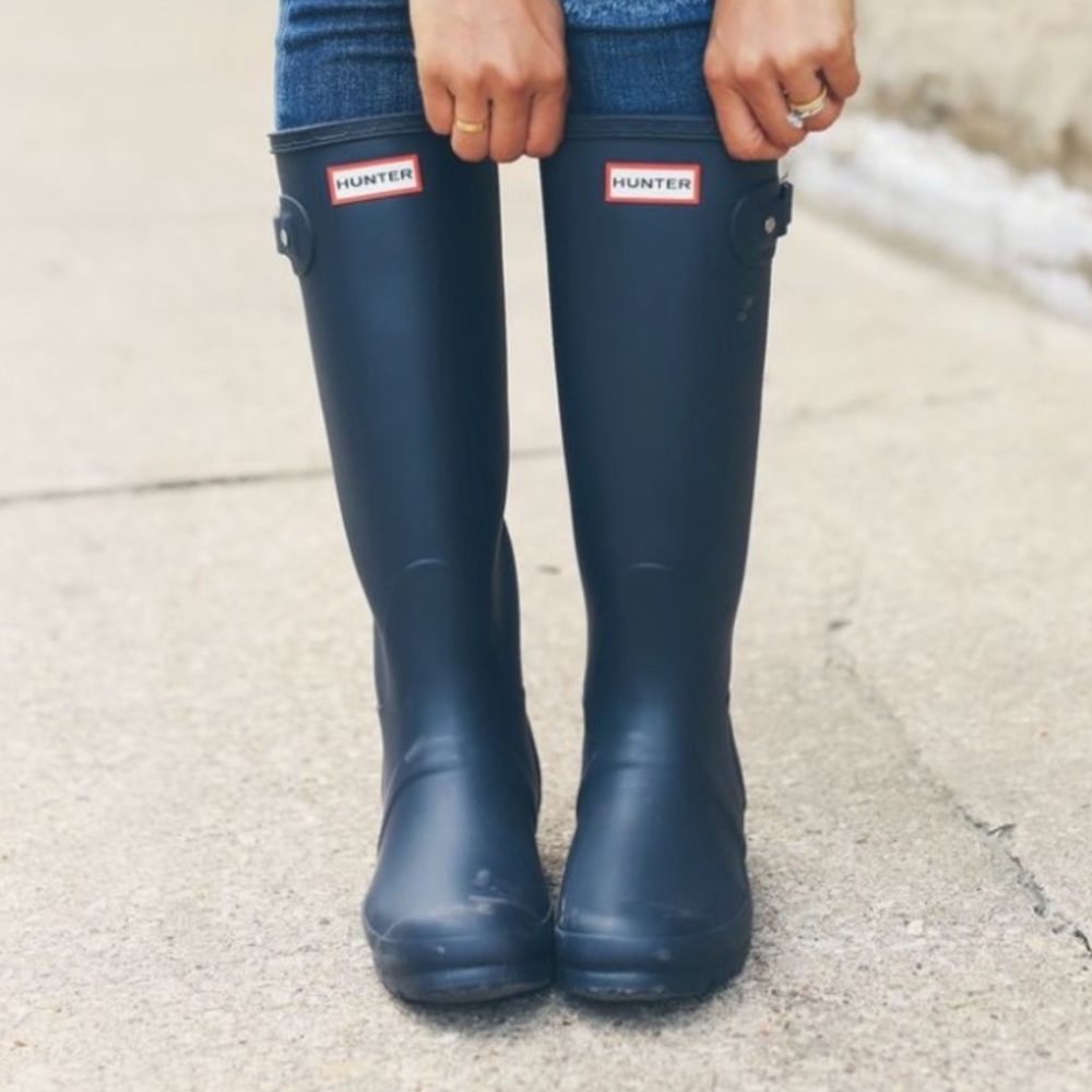 Navy Blue Hunter Boots